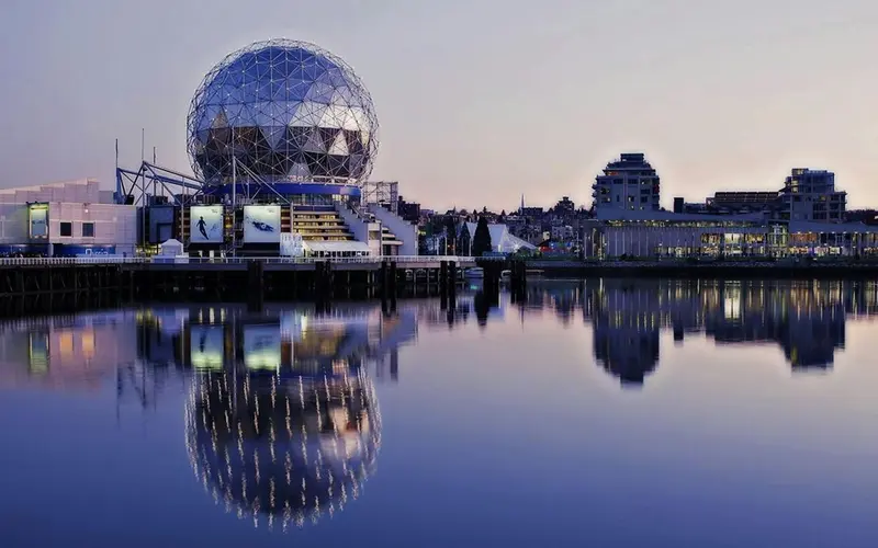 Grey Dome Building Beside Body of Water during Sunset - Vancouver